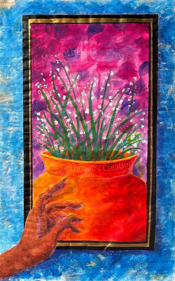 "Grab Inspiration"
Medium: Acrylic paint & Ink
20 X 31 in.
Feb 2025