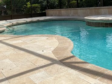 Orlando Pool Deck Travertine Paver