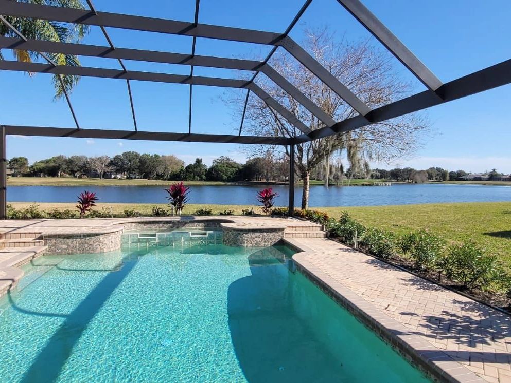 Modern Pool Cage Painting in Bradenton