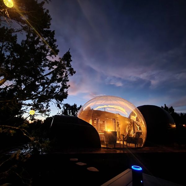 bubble huts under the stars