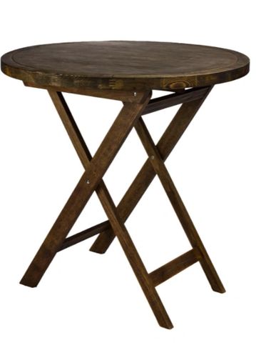 Rustic wooden high cocktail table