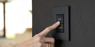 Connected Smart Home Blinds controlled by a Control4 Smart Home Keypad