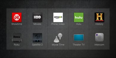 Smart Home Automation interface for watching TV Apps