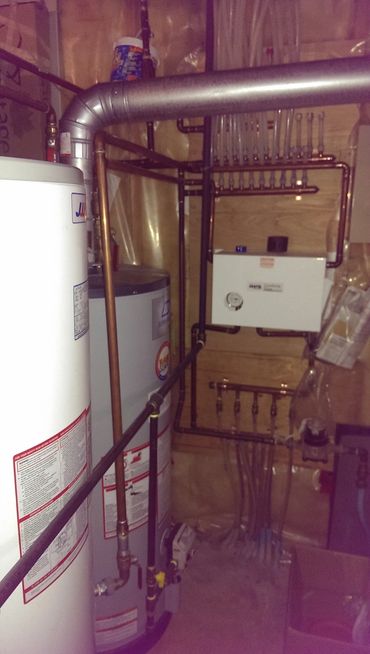Hot Water heating basement slab.