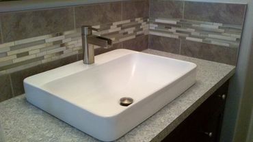 New sink, plumbing completed.
