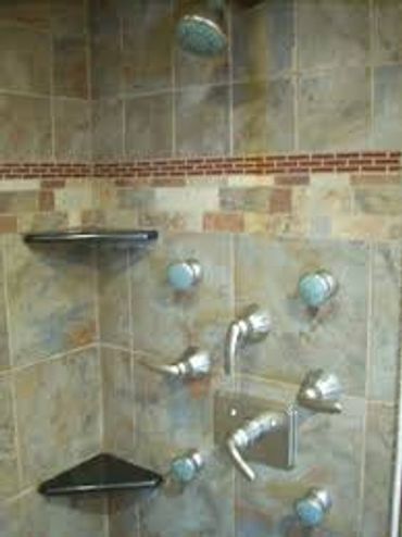 Custom shower.