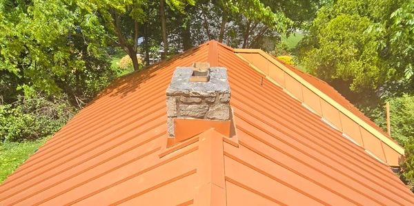 Standing Seam Metal Roof, Color Is Copper Penny