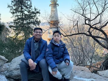 Teacher Virgo with his student Merlin in Beijing.