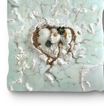 SCULPTED, RESIN, WALL, ART, INSPIRATION, INTERIOR, LOBBY, FACE, SPA, HOME, DESIGN, MOSS, NATURAL