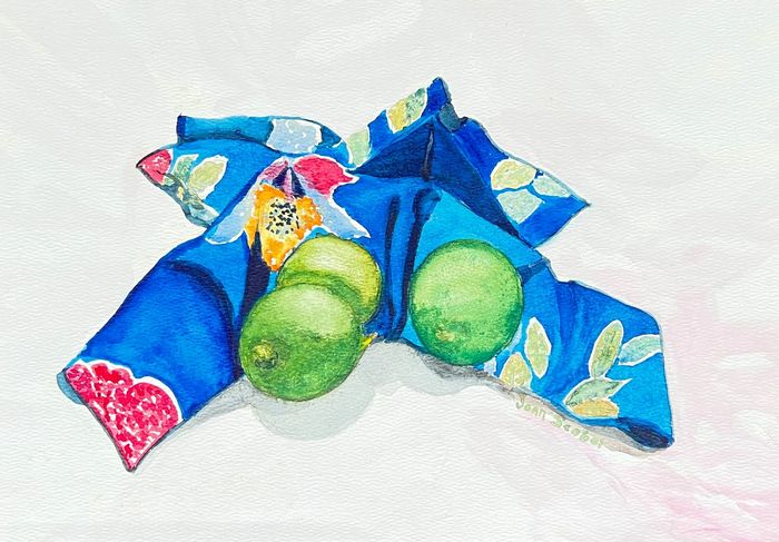 Fruit with scarf
