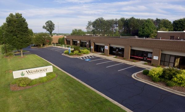 Hickory North Carolina Drone image of Westover Industrial Park.