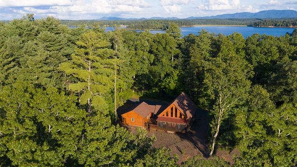 Residential real estate drone photography in near Lake James in Burk County, NC