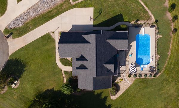 Residential real estate drone photography in Hickory, NC. Home in the Mountain View area.