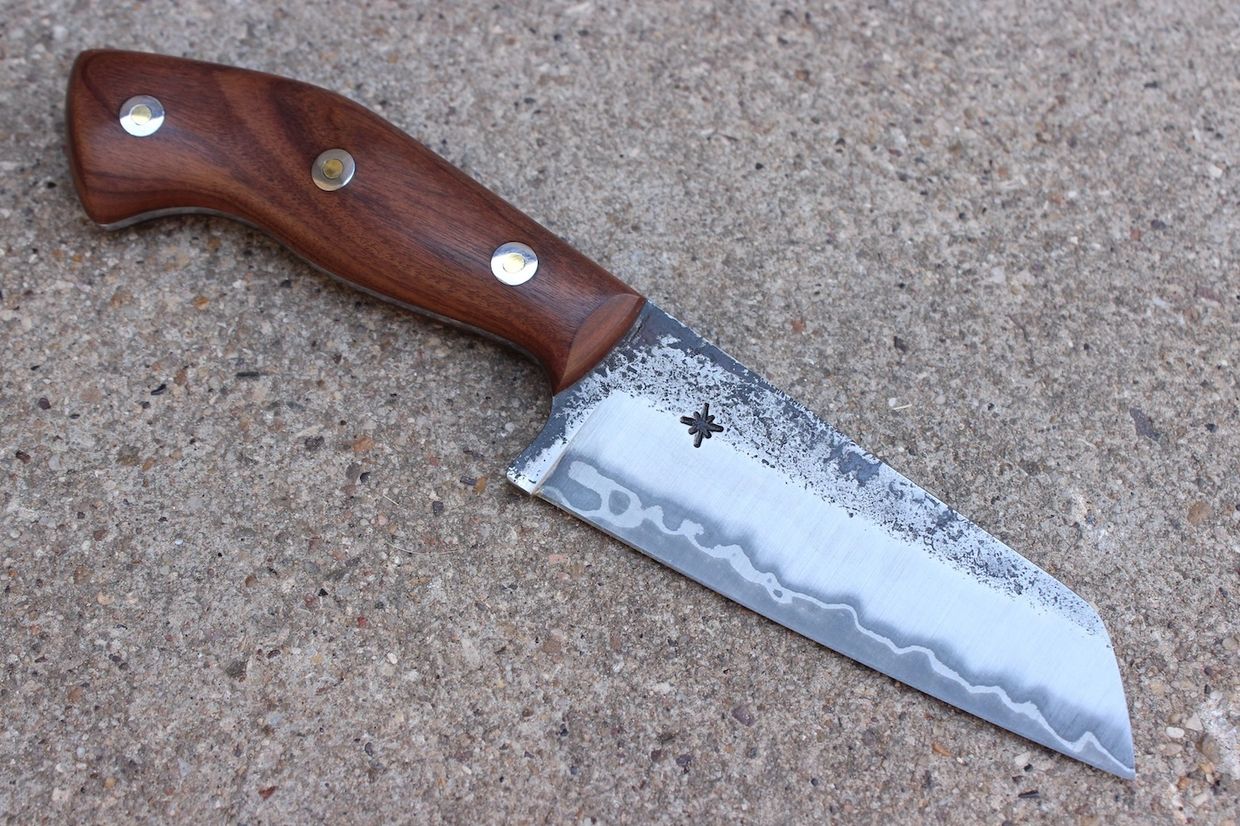 Hand Forged San Mai Utility Knife, Fire Creek Forge