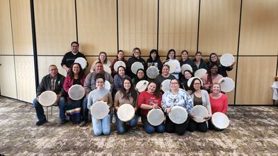 Workshop participants. Future singing champions 🎶. 