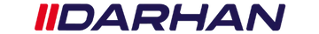 Logo with red stripes and 'DARHAN' in blue.