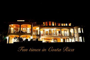 Villa Esperanza at night