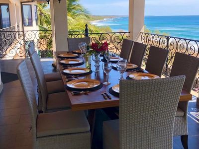 outdoor dining area