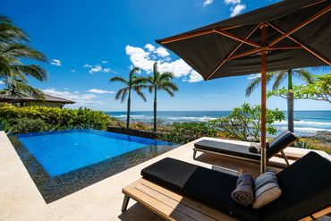 Spacious poolside patio