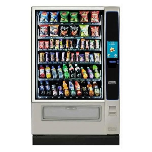 Silver Food and Snack Vending Machine - Modern