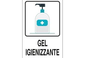 cartello per far utilizzare il gel igienizzante