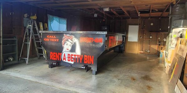 Betty Bin inside a 2 car garage