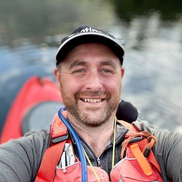 Martin the owner of Lakeland Legacy on his Dagger Katana kayak