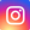 Instagram logo with gradient colors.