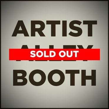 Sign indicating artist alley booth is sold out.