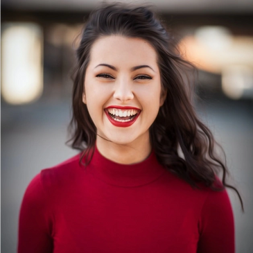 woman smiling