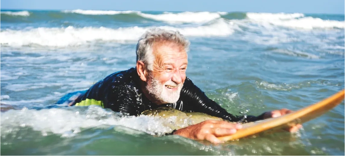 Man enjoying surfing
