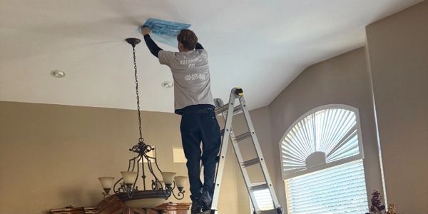 Professional high-ceiling air duct register cleaning and ventilation care in Casa Grande, Arizona.