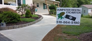 Concrete sidewalk installation, new concrete porch.