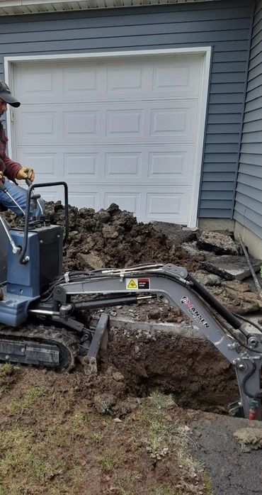 Trenching for well water line