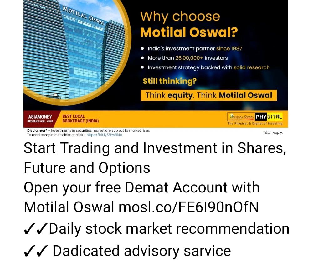 start trading, investment in shares. open free Demat Account with motilal oswal
