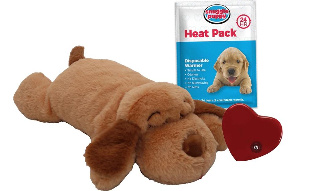 Every puppy goes home with a SNUGGLE PUPPY! This provides the smell of their mom and littermates