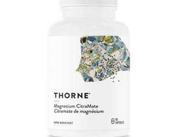 Bottle of Thorne Magnesium CitraMate supplement.
