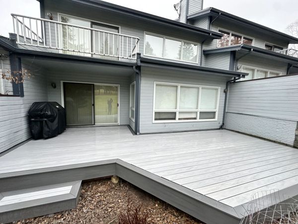 Replacement deck in Meadow Lake Resort - Columbia Falls, MT