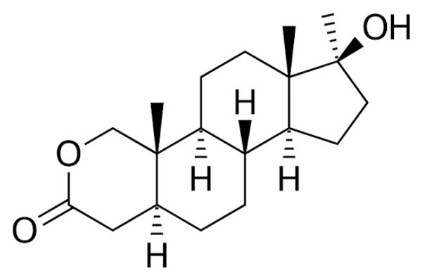 Chemical structure of a steroid-like compound with hydroxyl group.