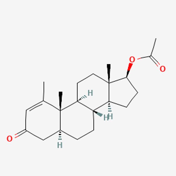 Chemical structure of a steroid compound.