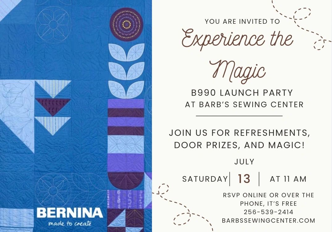 BERNINA 990 Launch Party!