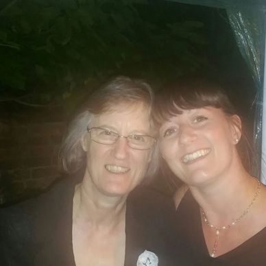 This is a picture of my mum and me, my inspiration