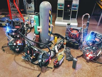 Screen-accurate Ghostbusters proton packs and traps used by South Dakota Ghostbusters at events across the Sioux Empire.