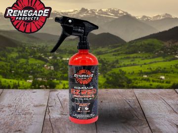 Renegade EZ Red: Sprayable metal polish for instant shine, protection, and convenience.