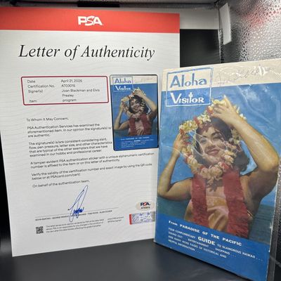 Vintage Aloha Visitor guide with Letter of Authenticity from PSA.
