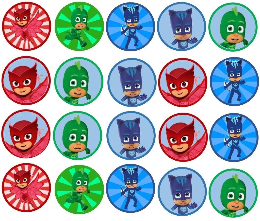 PJ Mask Cupcake Toppers