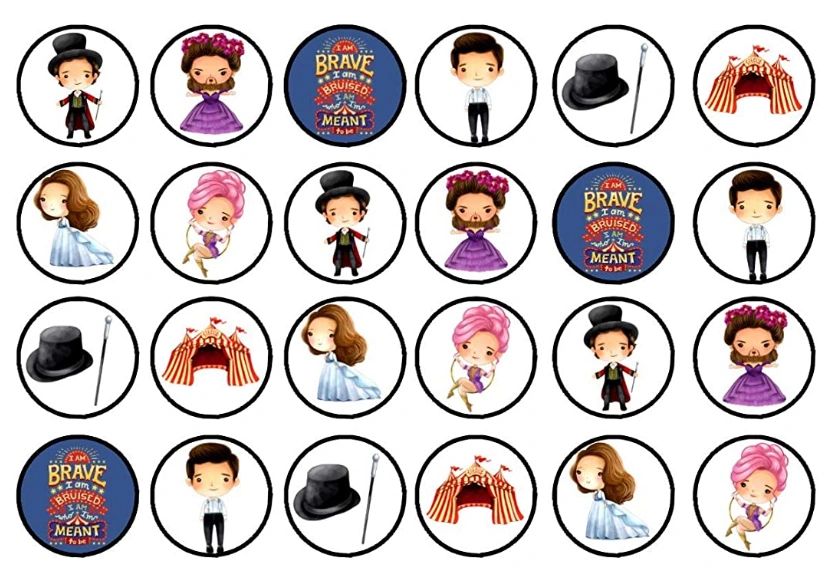 The Greatest Showman Cupcake Toppers