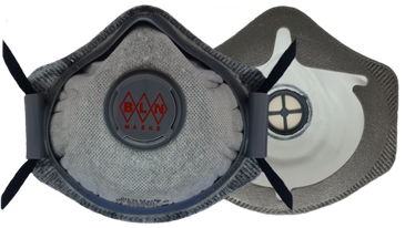 BLN BM PRO X AC Maske, CE belgeli FFP2-FFP3 koruma sağlar, kokulara ve gazlara karşı etkilidir.