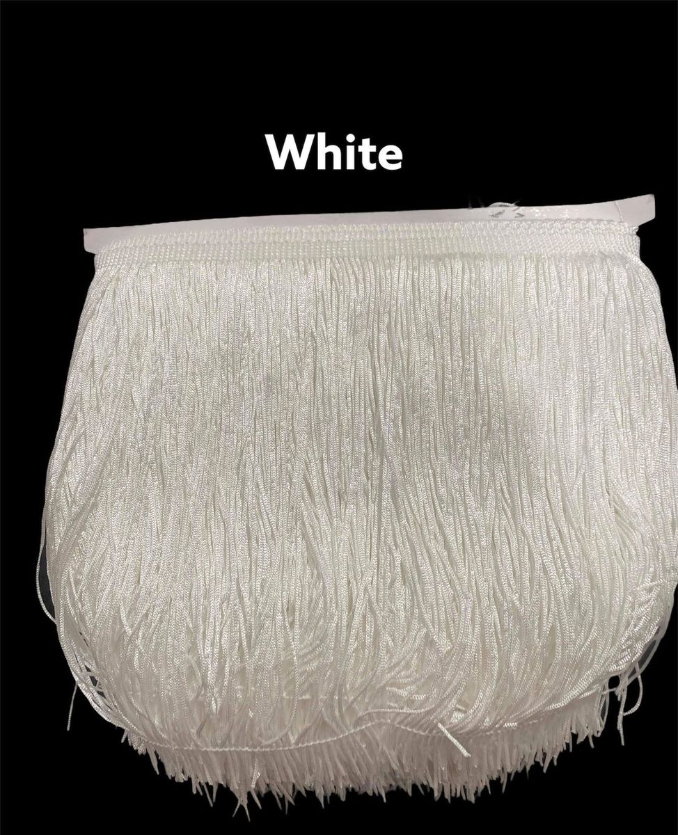 white tassel fringe