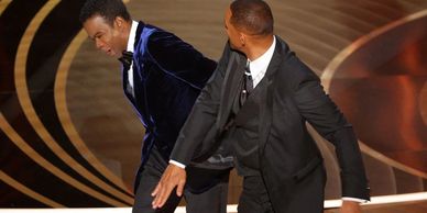 Will SMith slapping Chris Rock 